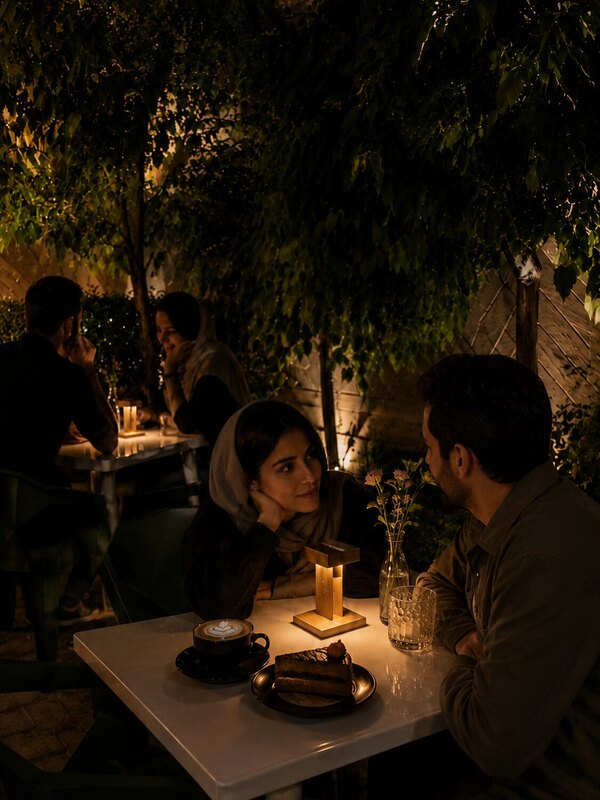 شب آرام در حیاط مه کافه